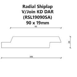 90x19 V-Joint Shiplap
